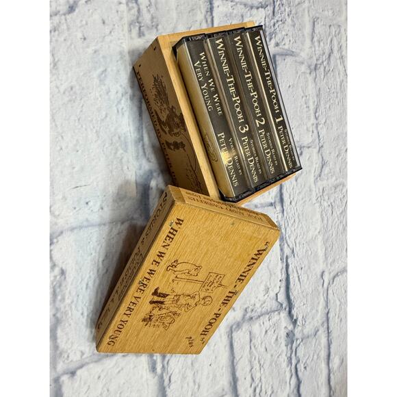 Winnie the Pooh Stories & Poems Cassette tape Collection in Cedar Box Wooden Box - Picture 4 of 15